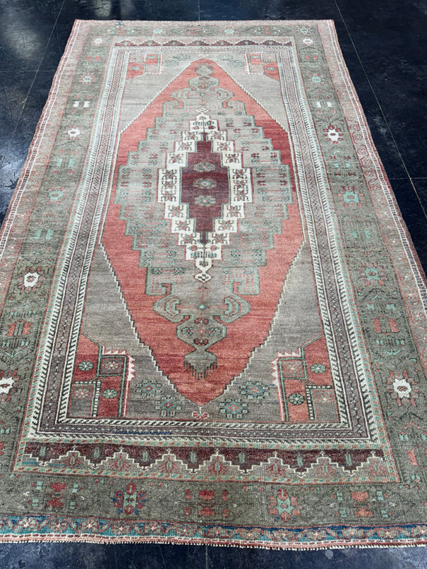 Turkish Vintage Rug 5'4'' x 9'3'' #13057