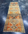 Turkish Vintage Runner Rug 3'4'' x 11'2'' #13040