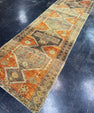 Turkish Vintage Runner Rug 3'4'' x 11'2'' #13040