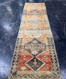 Turkish Vintage Runner Rug 3'4'' x 11'2'' #13040