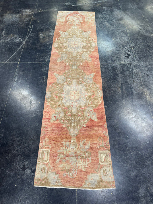 Turkish Vintage Runner Rug 2'6'' x 10'4'' #13041