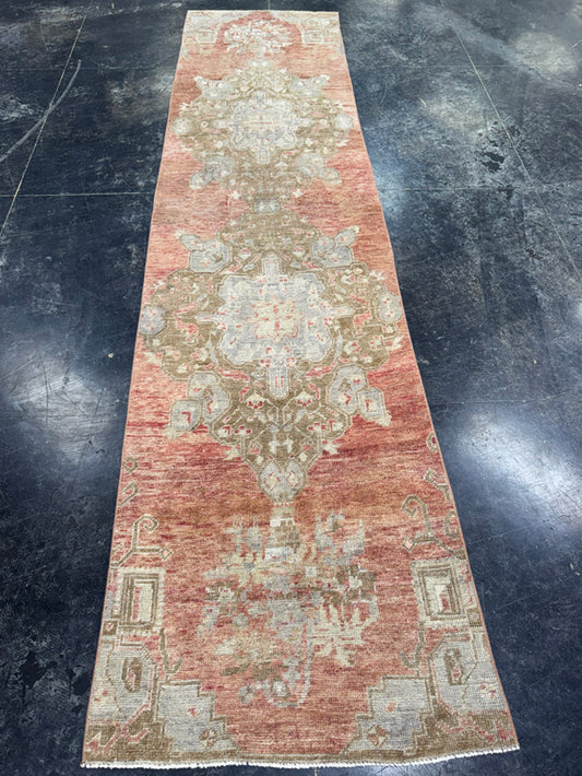 Turkish Vintage Runner Rug 2'6'' x 10'4'' #13041