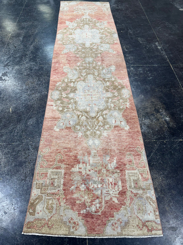 Turkish Vintage Runner Rug 2'6'' x 10'4'' #13041