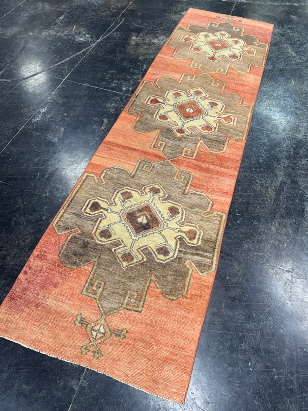 Turkish Vintage Runner Rug 2'8'' x 9'10'' #13039