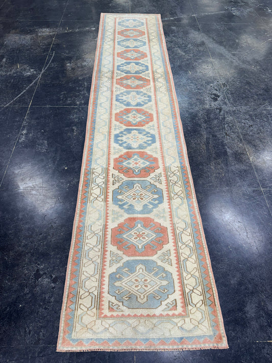 Turkish Vintage Runner Rug 2'9'' x 12'11'' #13046