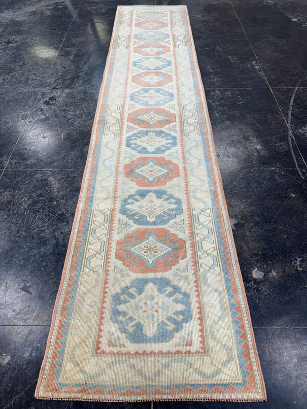 Turkish Vintage Runner Rug 2'9'' x 12'11'' #13046