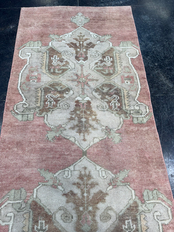 Turkish Vintage Runner Rug 3'1'' x 11'10'' #13016