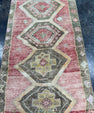 Turkish Vintage Runner Rug 3'2'' x 12'7'' #13017