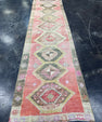 Turkish Vintage Runner Rug 3'2'' x 12'7'' #13017