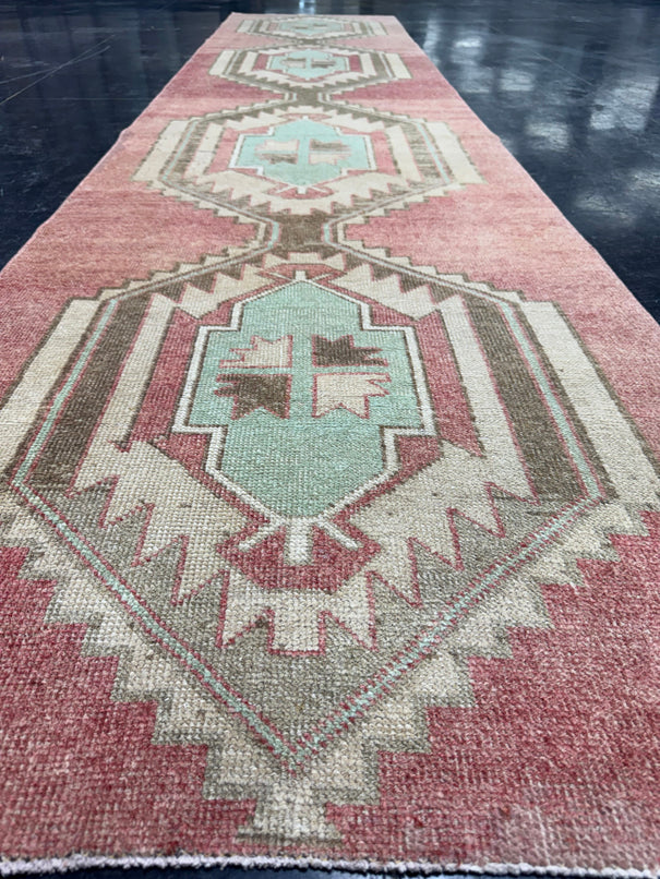 Turkish Vintage Runner Rug 3' x 13'6'' #13014