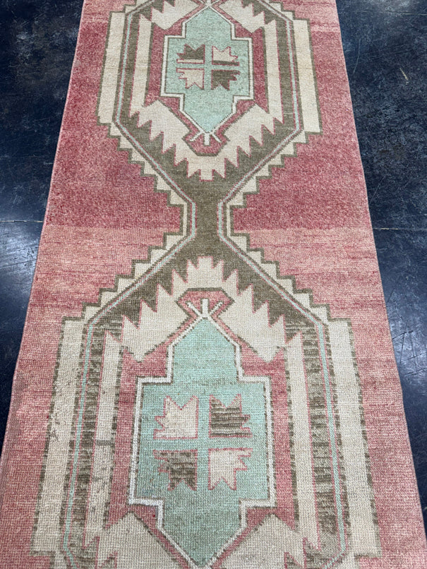 Turkish Vintage Runner Rug 3' x 13'6'' #13014