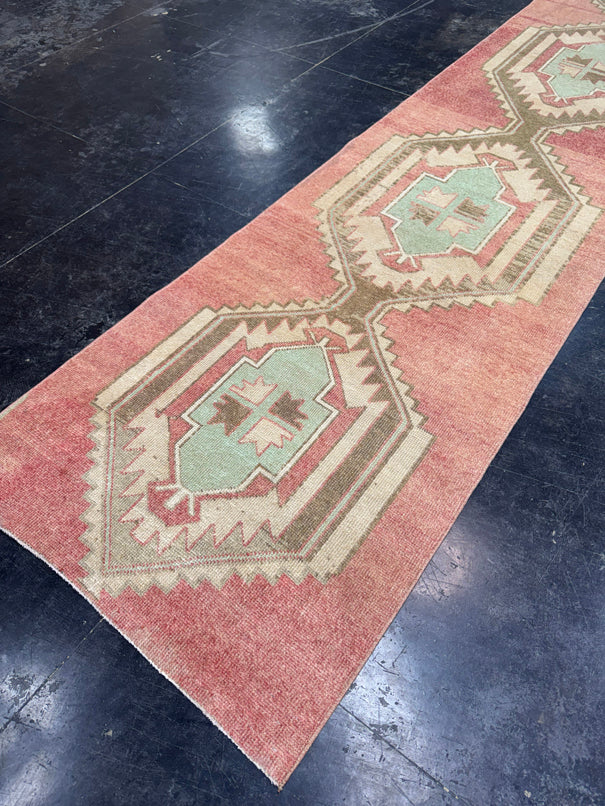 Turkish Vintage Runner Rug 3' x 13'6'' #13014