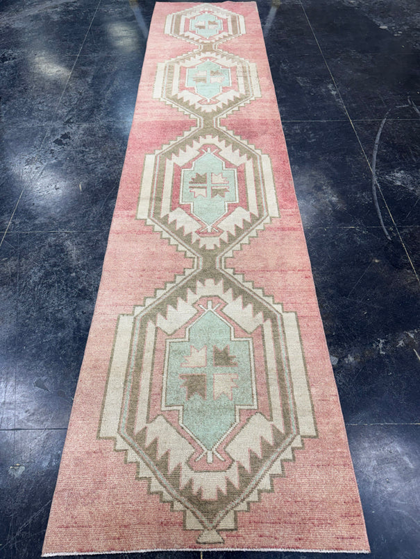 Turkish Vintage Runner Rug 3' x 13'6'' #13014