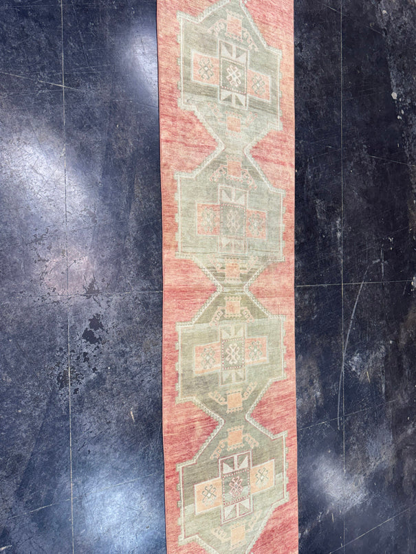 Turkish Vintage Runner Rug 3'1'' x 12'2'' #13015
