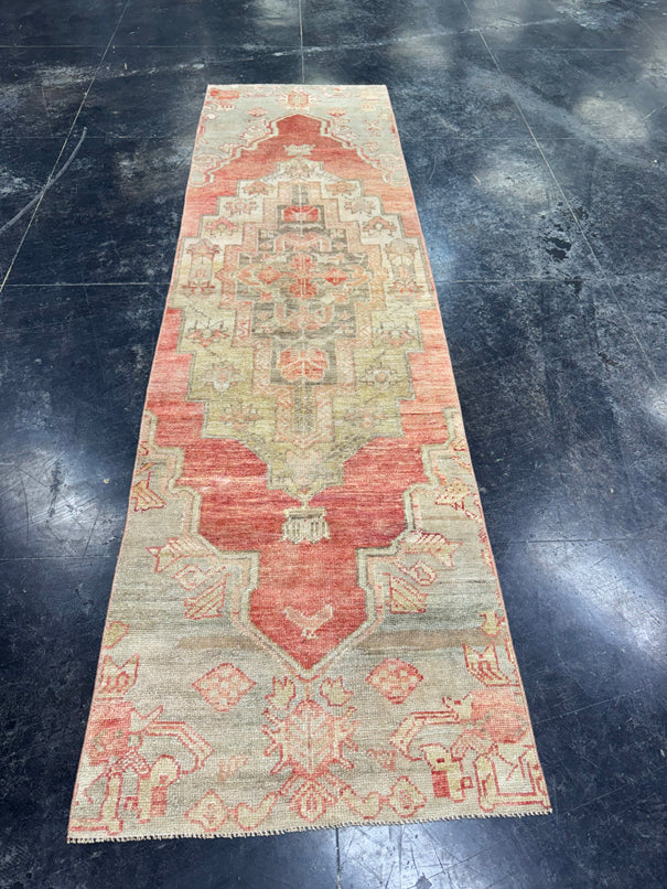 Turkish Vintage Runner Rug 2'7'' x 9'3'' #13012