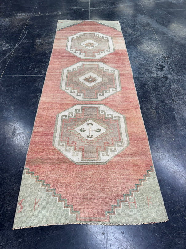 Turkish Vintage Runner Rug 3' x 8'10'' #13013