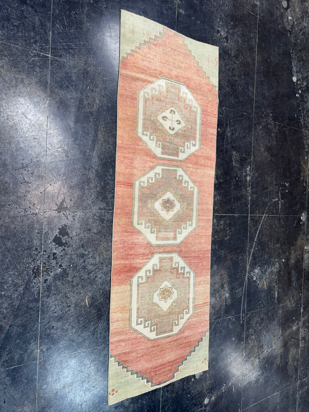 Turkish Vintage Runner Rug 3' x 8'10'' #13013