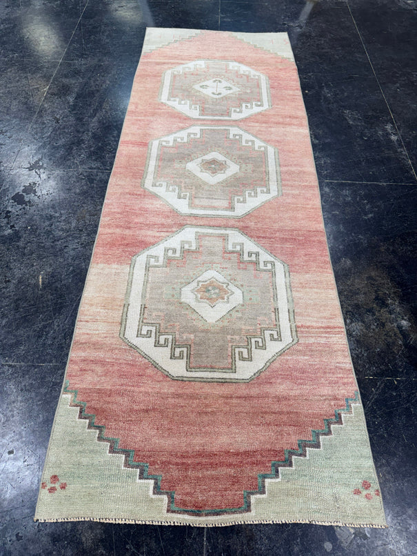 Turkish Vintage Runner Rug 3' x 8'10'' #13013