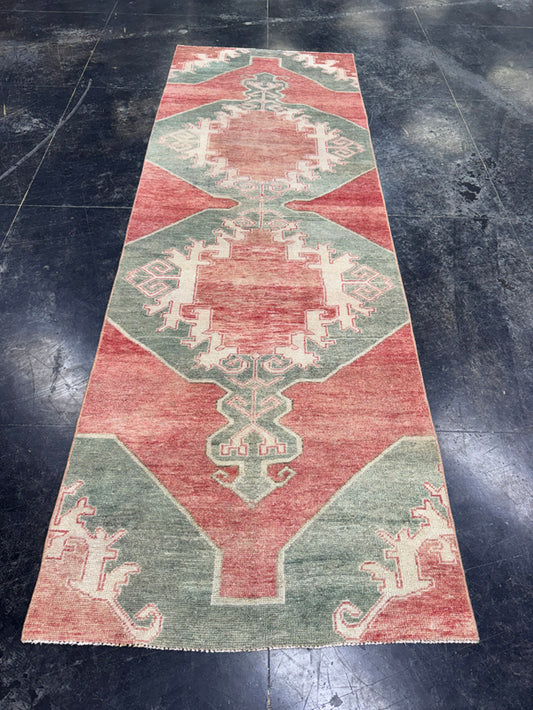 Turkish Vintage Runner Rug 3'1'' x 9'3'' #13008
