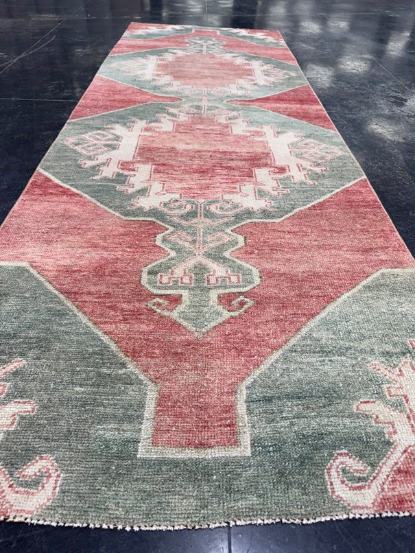 Turkish Vintage Runner Rug 3'1'' x 9'3'' #13008