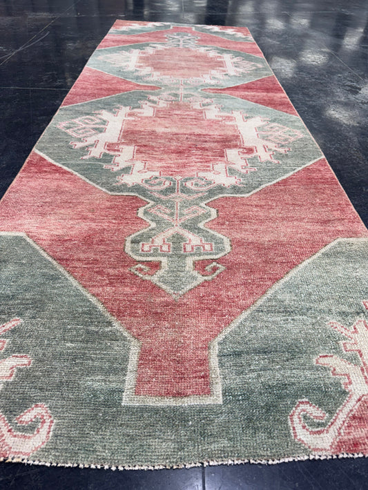 Turkish Vintage Runner Rug 3'1'' x 9'3'' #13008