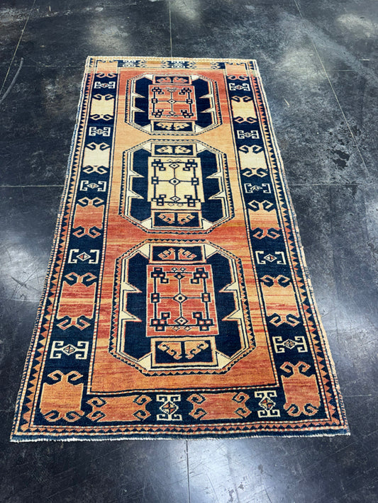 Turkish Vintage Runner Rug 3'3'' x 6'8'' #13007
