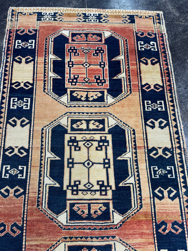 Turkish Vintage Runner Rug 3'3'' x 6'8'' #13007