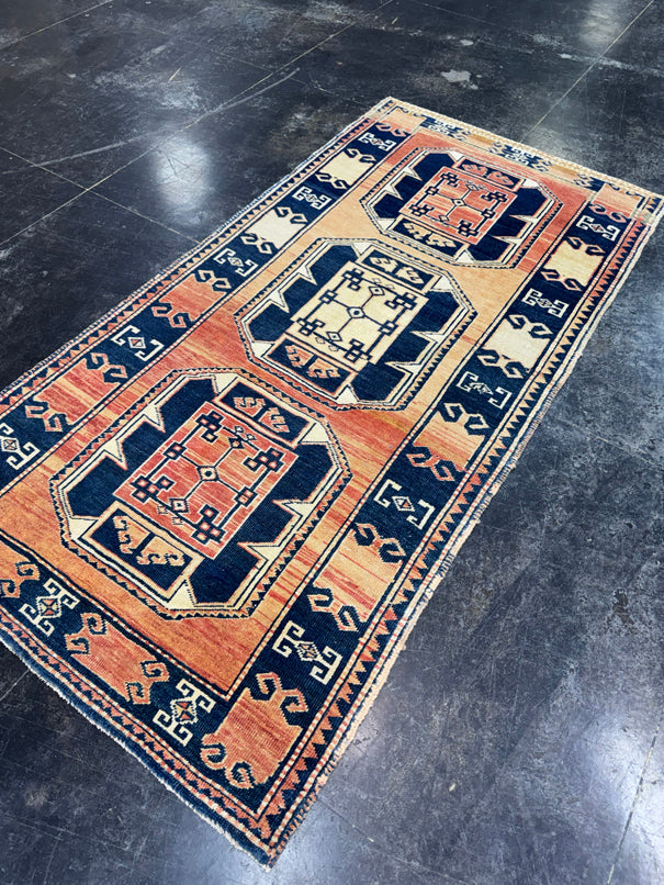 Turkish Vintage Runner Rug 3'3'' x 6'8'' #13007