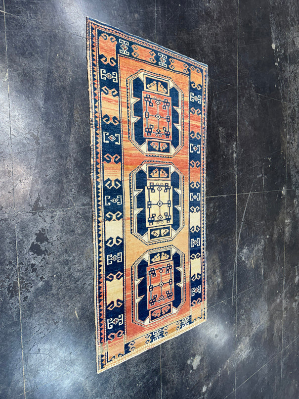 Turkish Vintage Runner Rug 3'3'' x 6'8'' #13007