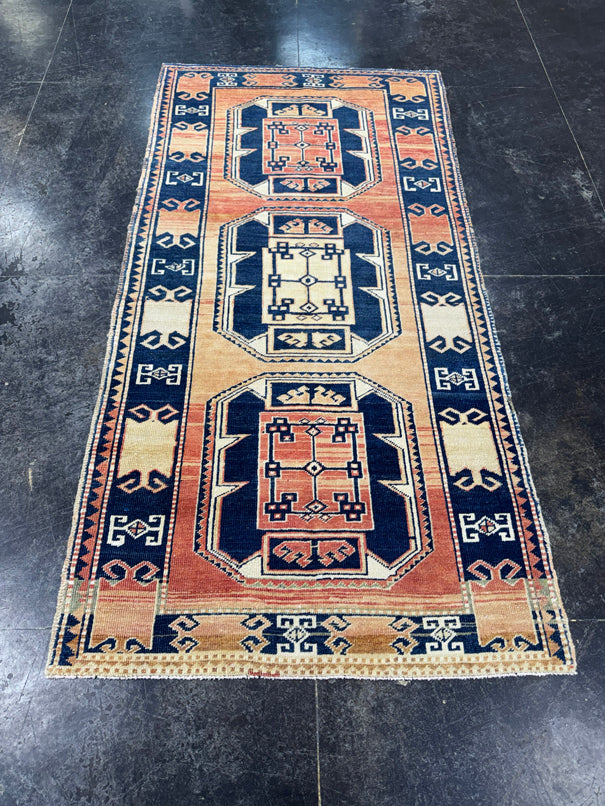 Turkish Vintage Runner Rug 3'3'' x 6'8'' #13007