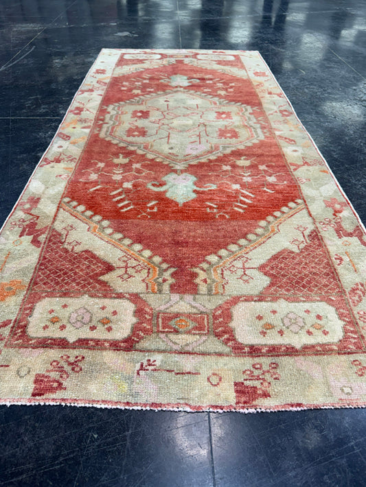 Turkish Vintage Runner Rug 3' x 6'8'' #13002