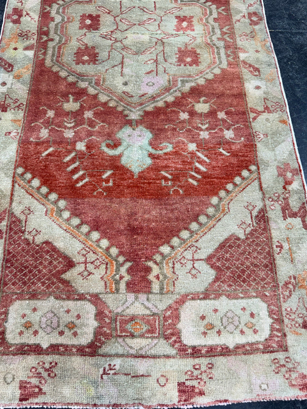 Turkish Vintage Runner Rug 3' x 6'8'' #13002