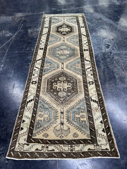 Turkish Vintage Runner Rug 3'3'' x 10' #24895