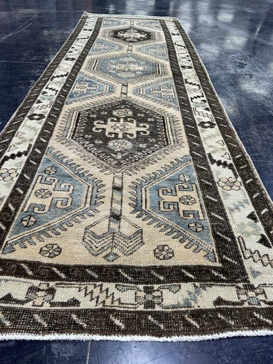 Turkish Vintage Runner Rug 3'3'' x 10' #24895