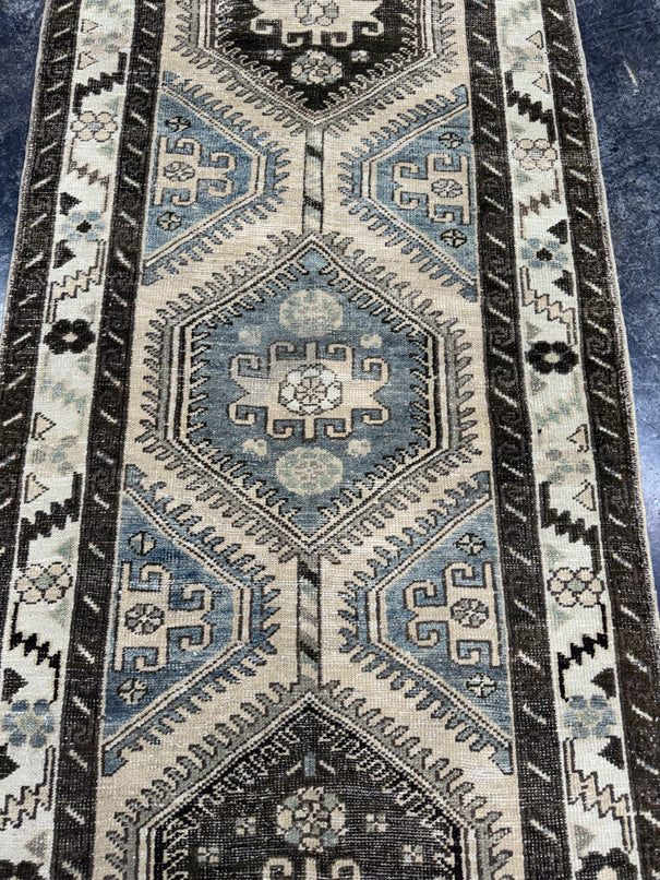 Turkish Vintage Runner Rug 3'3'' x 10' #24895