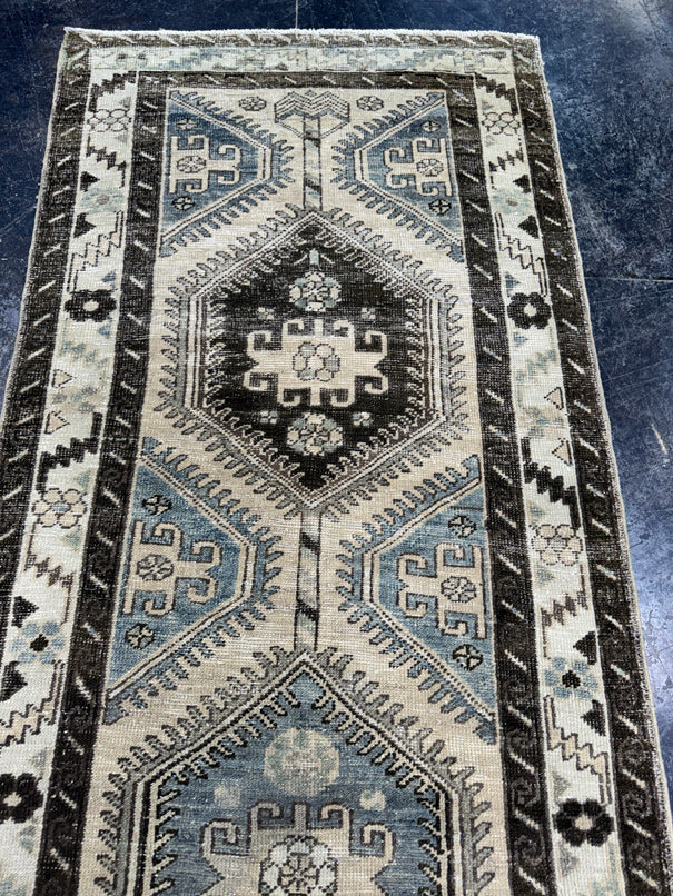 Turkish Vintage Runner Rug 3'3'' x 10' #24895