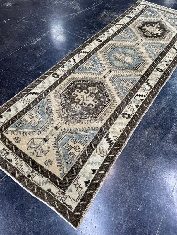 Turkish Vintage Runner Rug 3'3'' x 10' #24895