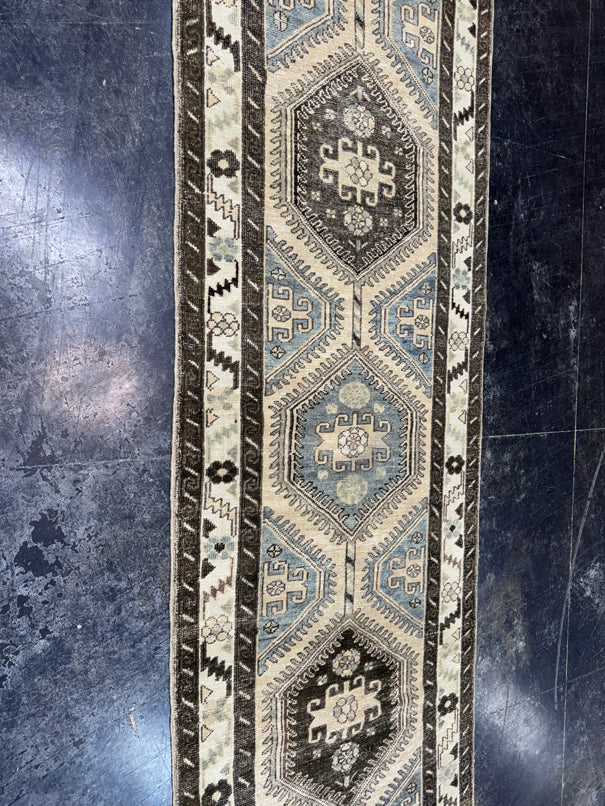 Turkish Vintage Runner Rug 3'3'' x 10' #24895