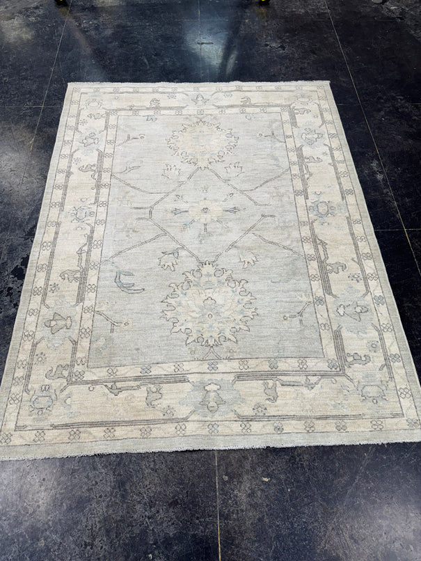 Oushak Rug 5'1'' x 6'8'' #24986