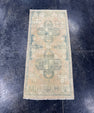 Turkish Mini Rug Oriental Hand Knotted Vintage Rug  1'7'' x  3'3'' #12263