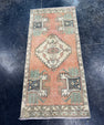 Turkish Mini Rug Oriental Hand Knotted Vintage Rug  1'6'' x  3'2'' #12260
