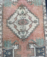 Turkish Mini Rug Oriental Hand Knotted Vintage Rug  1'6'' x  3'2'' #12260