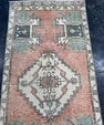 Turkish Mini Rug Oriental Hand Knotted Vintage Rug  1'6'' x  3'2'' #12260
