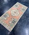 Turkish Mini Rug Oriental Hand Knotted Vintage Rug  1'6'' x  3'2'' #12260