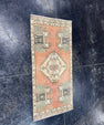 Turkish Mini Rug Oriental Hand Knotted Vintage Rug  1'6'' x  3'2'' #12260