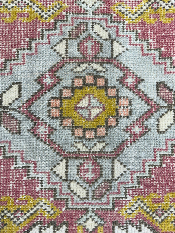 Turkish Mini Rug Oriental Hand Knotted Vintage Rug  1'6'' x  2'10'' #12262