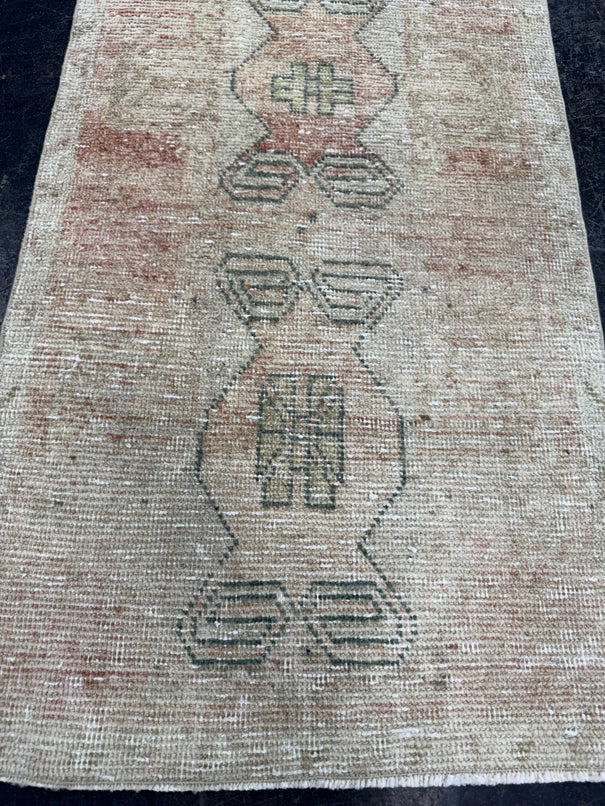 Turkish Mini Rug Oriental Hand Knotted Vintage Rug  2' x  3'3'' #12261