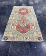Turkish Mini Rug Oriental Hand Knotted Vintage Rug  1'7'' x  3'1'' #12258