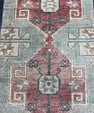 Turkish Mini Rug Oriental Hand Knotted Vintage Rug  1'7'' x  3'1'' #12258