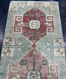 Turkish Mini Rug Oriental Hand Knotted Vintage Rug  1'7'' x  3'1'' #12258